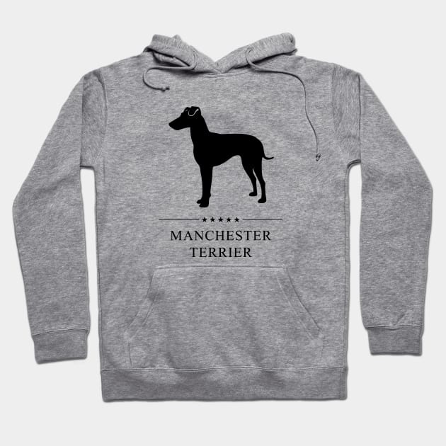 Manchester Terrier Black Silhouette Hoodie by millersye